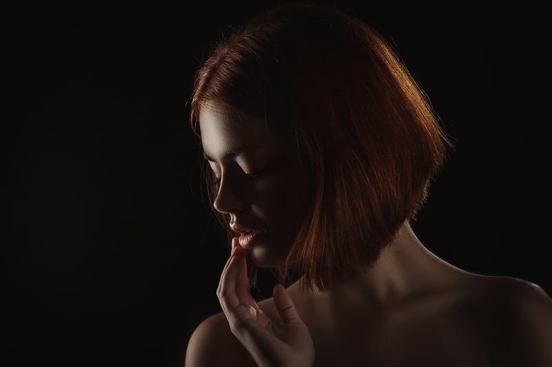 Woman practicing breathing exercises